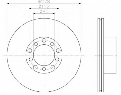 HELLA PAGID 8dd355100401 -  Тормозной диск